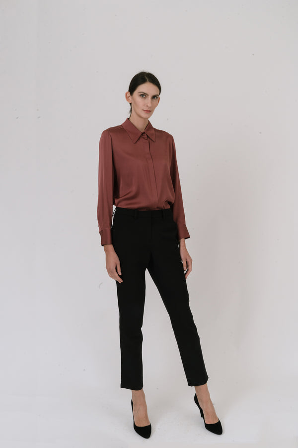 Double Georgette Silk Shirt